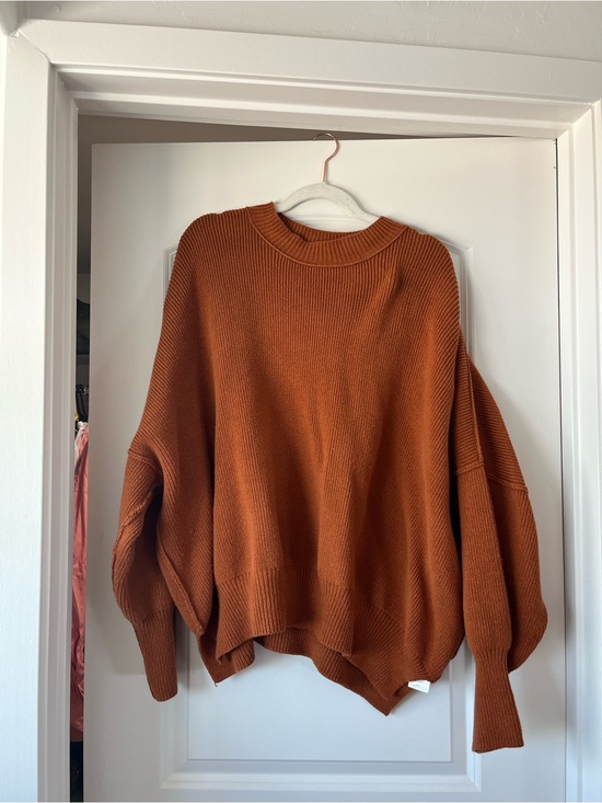 Free People Sweaters - Free People Women’s Oversized Crewneck Sweater - Rust